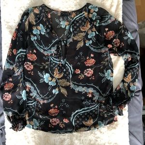 EUC-The Limited 100% Silk Sheer Blouse - Large